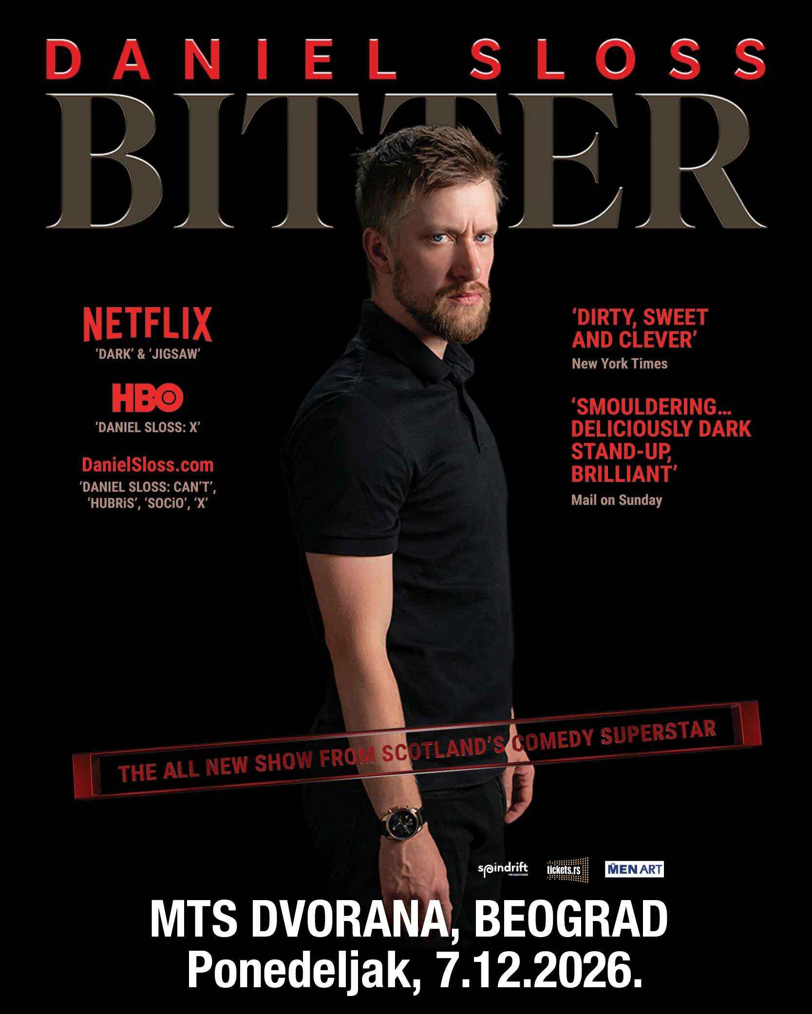 Plakat za Daniel Sloss - BITTER