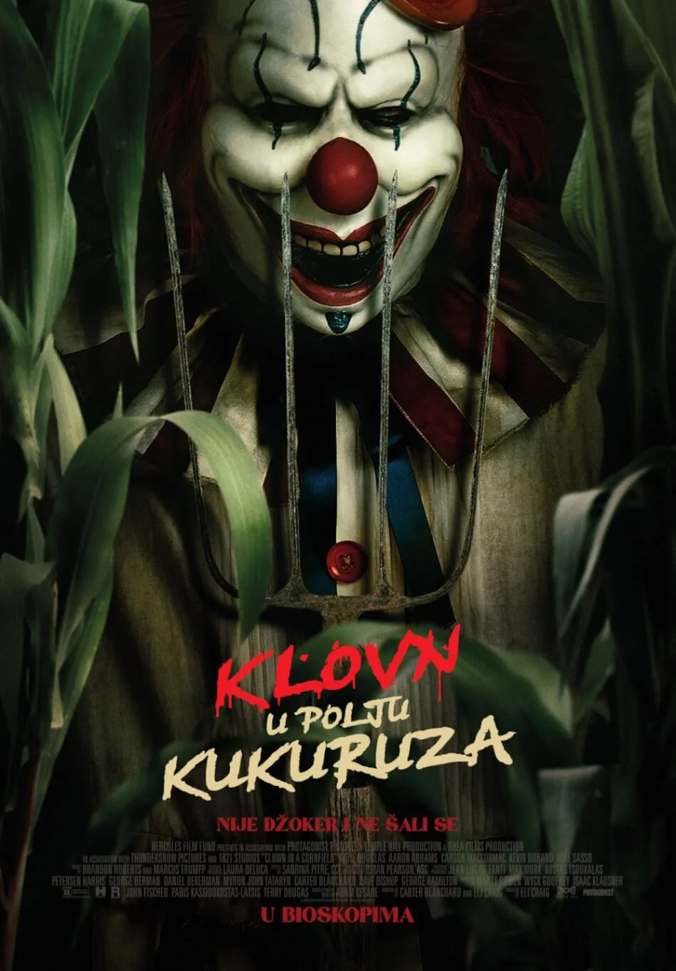 Klovn u polju kukuruza