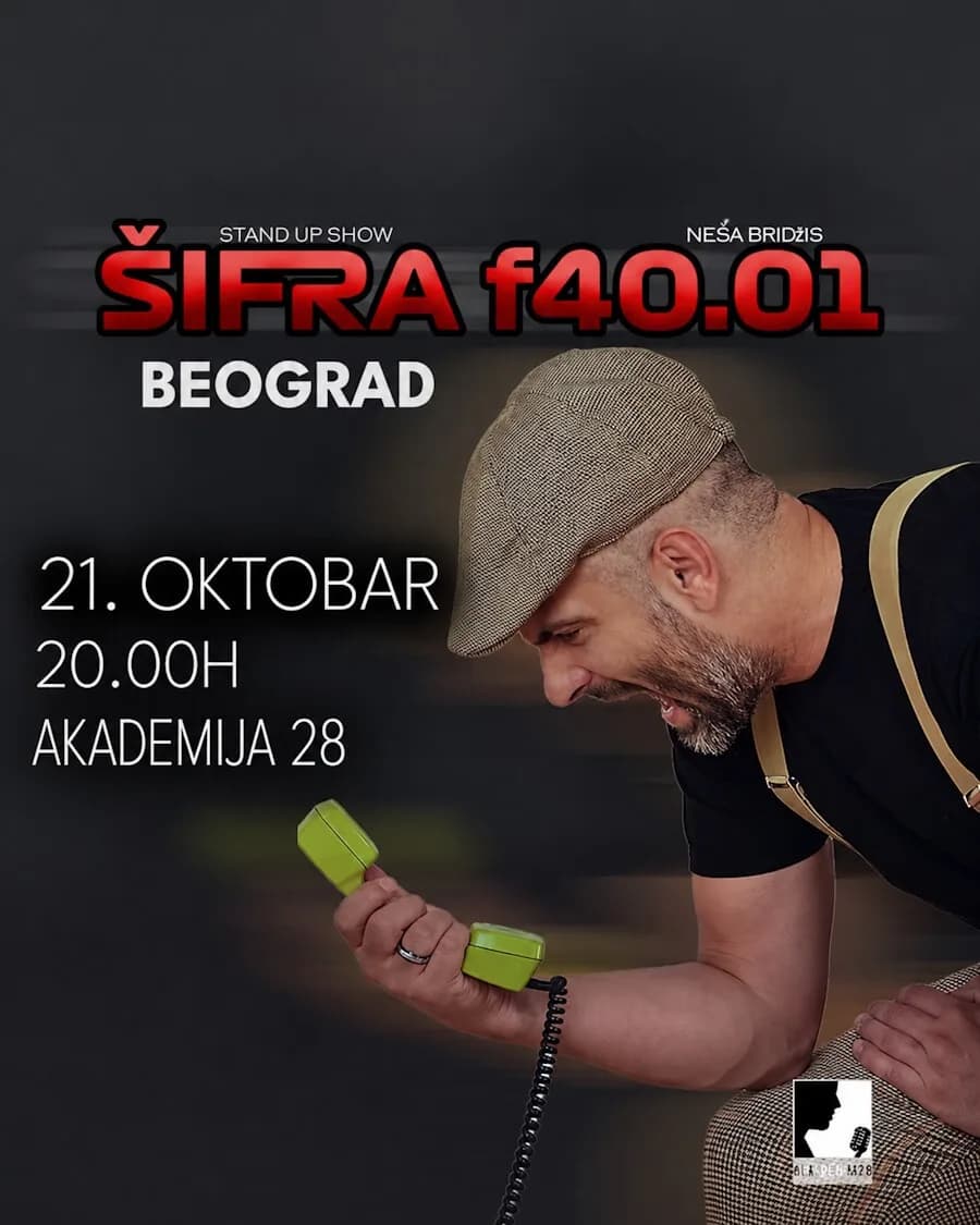 Neša Bridžis - Šifra F40.01 plakat