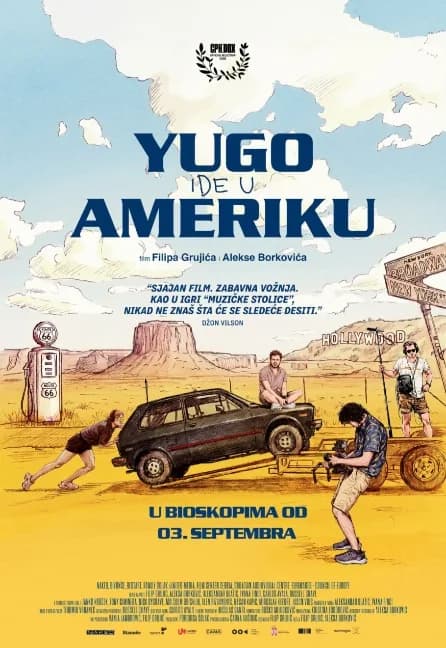 Plakat filma Yugo ide u Ameriku