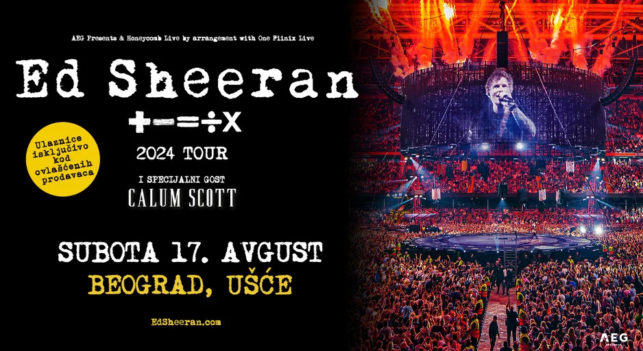 Ed Sheeran Beograd koncert plakat