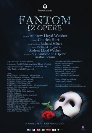 Fantom iz Opere Mjuzikl Pozorište na Terazijama Plakat