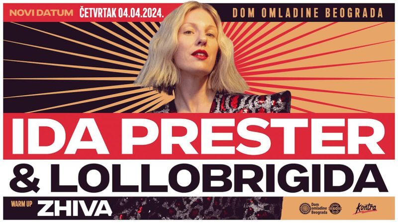 Ida Prester Dom Omladine Beograd koncert plakat
