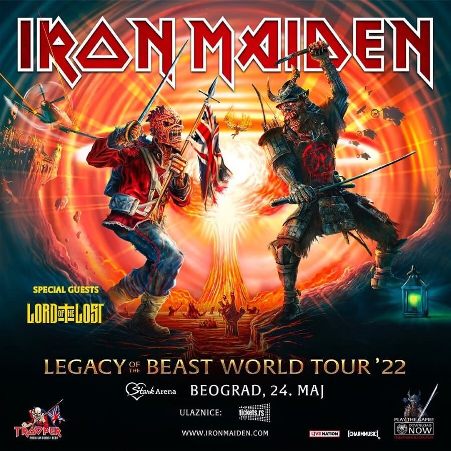 Iron Maiden Koncert Beograd 2022 Štark Arena Plakat